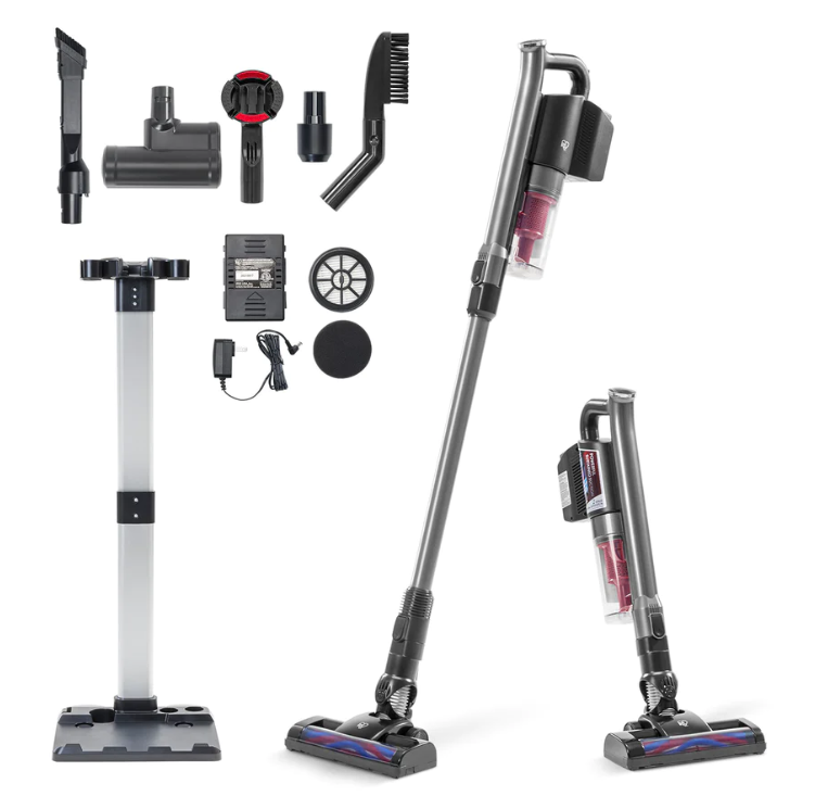 Cordless Stick Vacuum Cleaner with Replaceable Rechargeable Battery