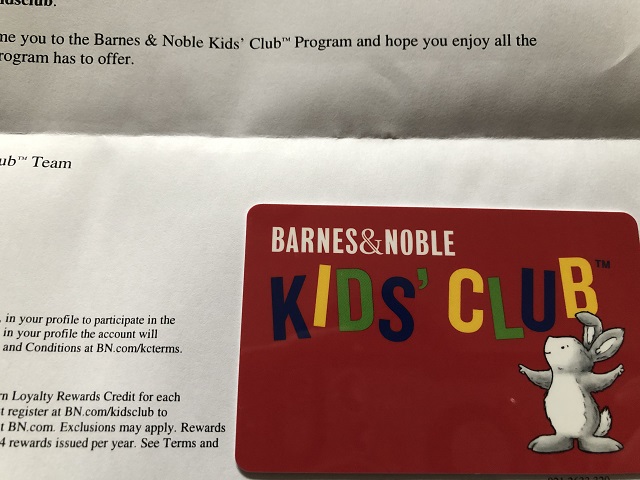 Barnes & Noble Kids Clubのカード