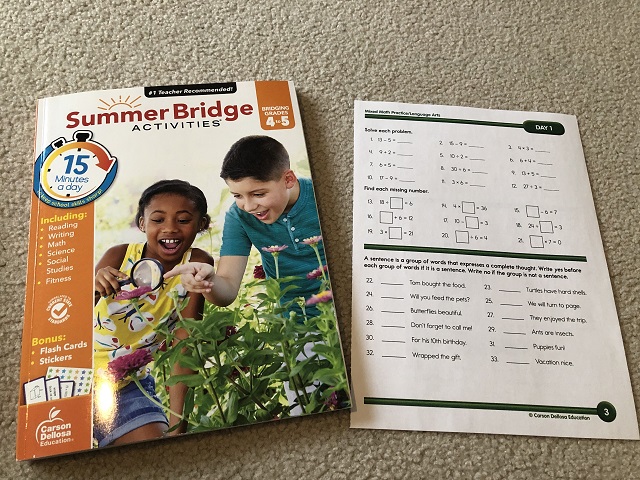 Summer Bridge Activities 4-5と、切り取ったDAY１の問題。