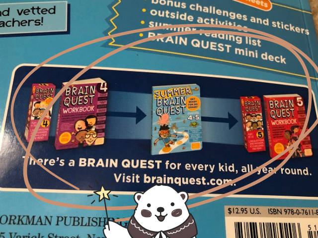 Summer Brain Quest: Between Grades 4 & 5の裏表紙より撮影。