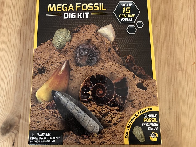 Mega Fossil Dig Kitの箱の写真。
