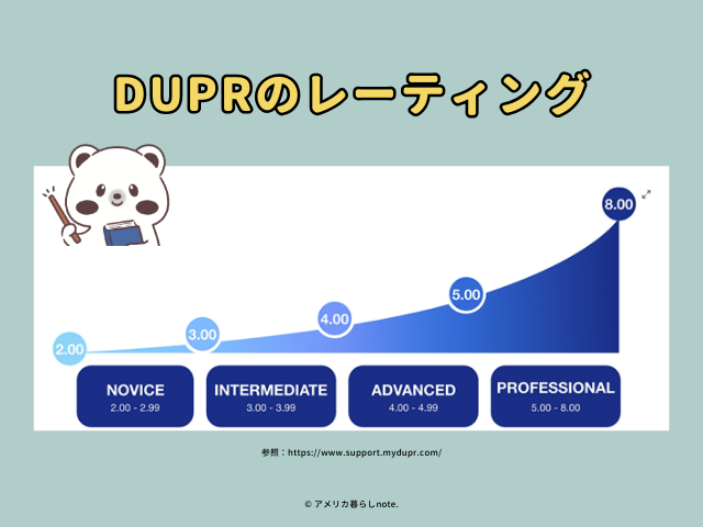 DUPRのレーティングの説明図