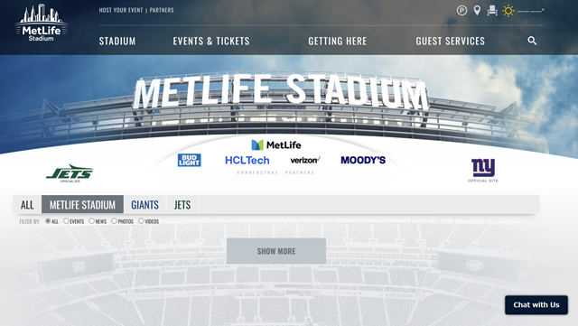 MetLife Stadiumのトップページより画像をお借りしました。