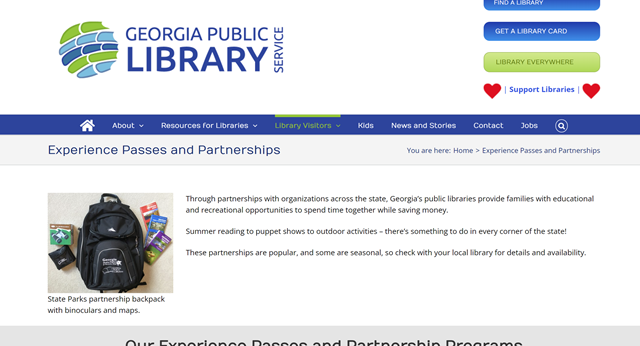 Georgia Public Library ServicのHPより。