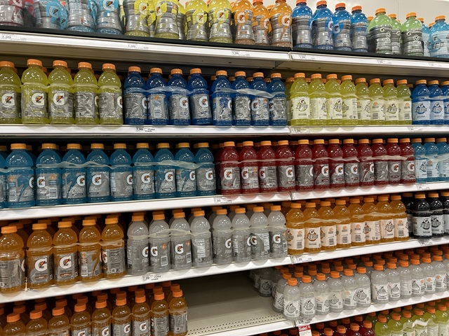 Gatoradeの商品売り場で撮影。